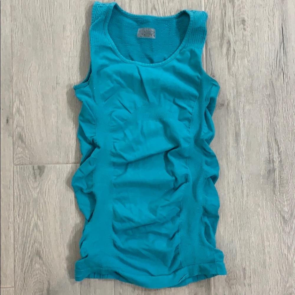 Athleta XS Fitted Turquoise Blue Tank Top